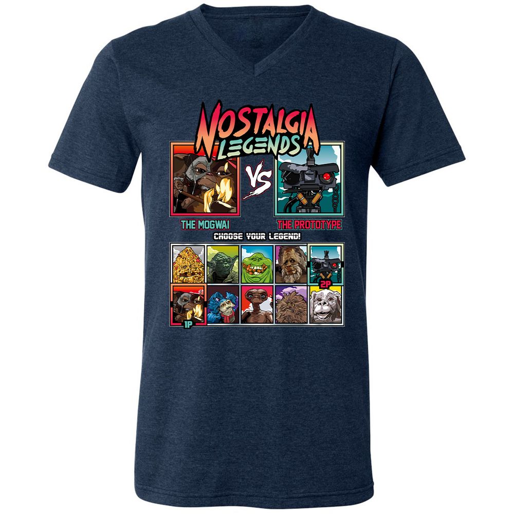 Unisex V-Neck T-Shirt - 1QXRDST5 - Heather Navy - 15