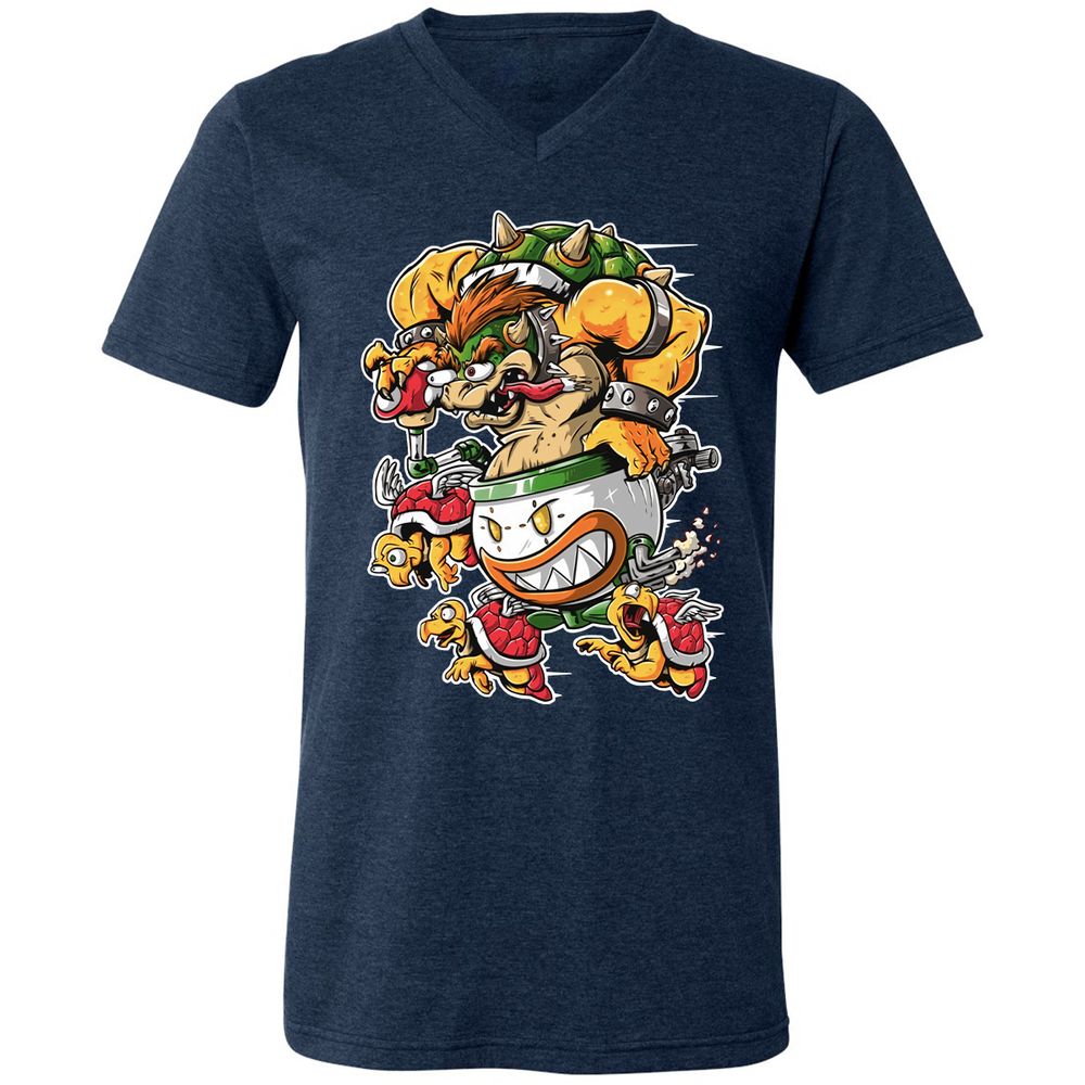 Unisex V-Neck T-Shirt - VS1SEVXJ - Heather Navy - 15