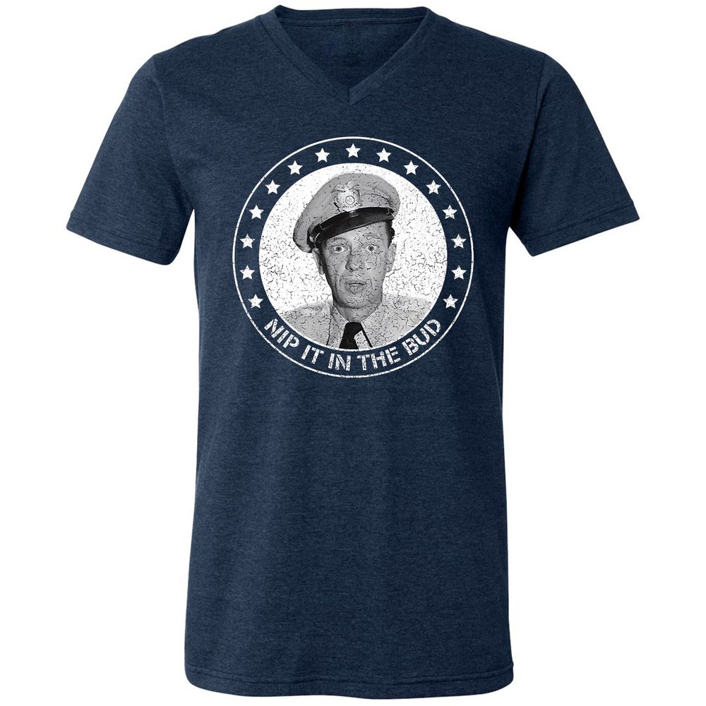 Unisex V-Neck T-Shirt - 43ZLWBS7 - Heather Navy - 15