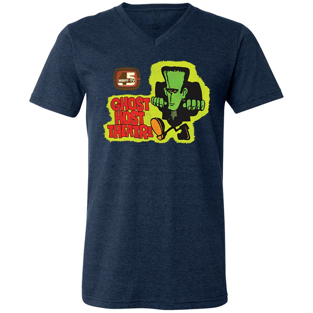 Unisex V-Neck T-Shirt - R1Z1YARD - Heather Navy - 15