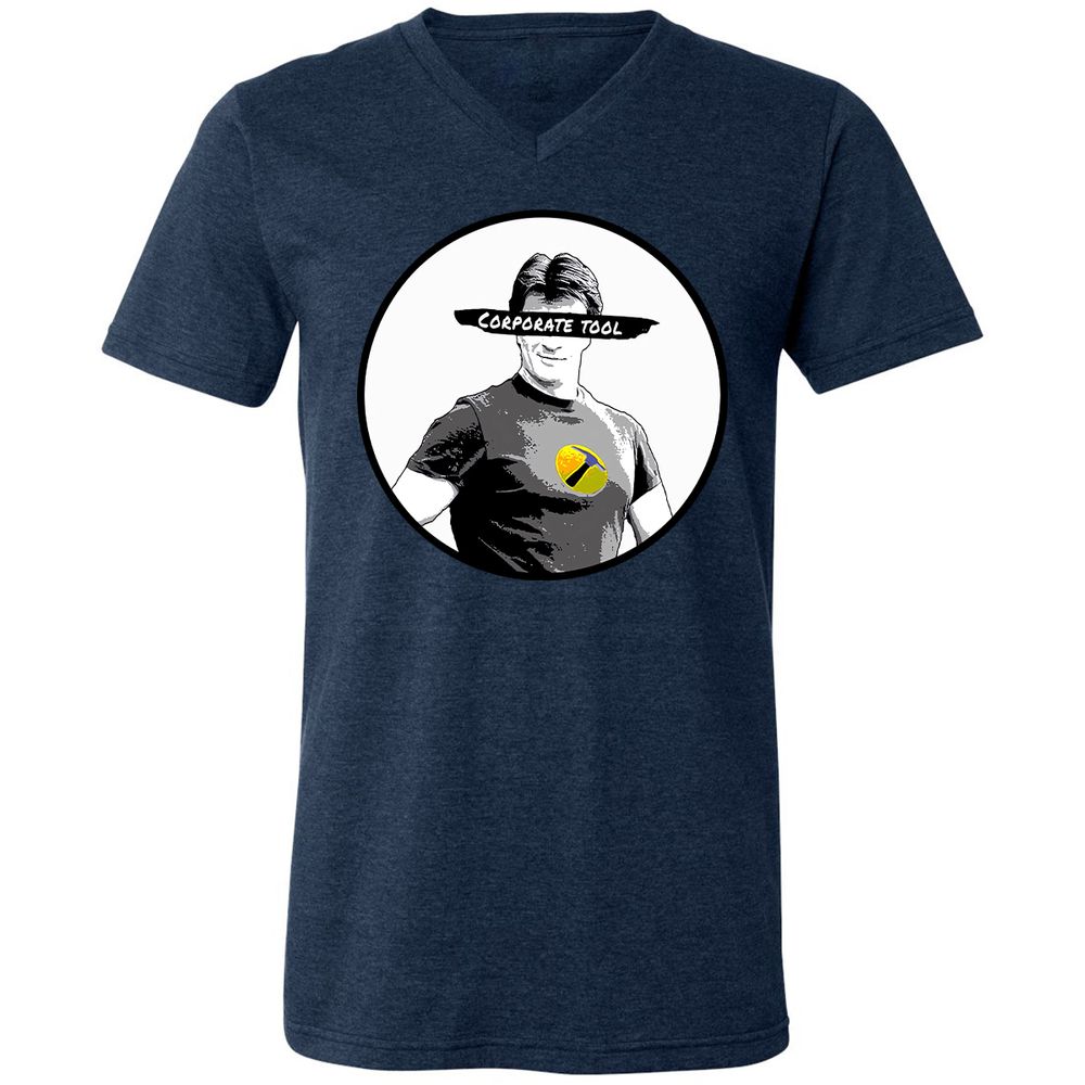 Unisex V-Neck T-Shirt - JAVDXXLA - Heather Navy - 15