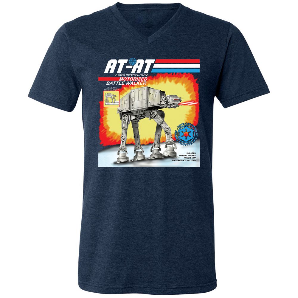 Unisex V-Neck T-Shirt - 3ULWW99E - Heather Navy - 15