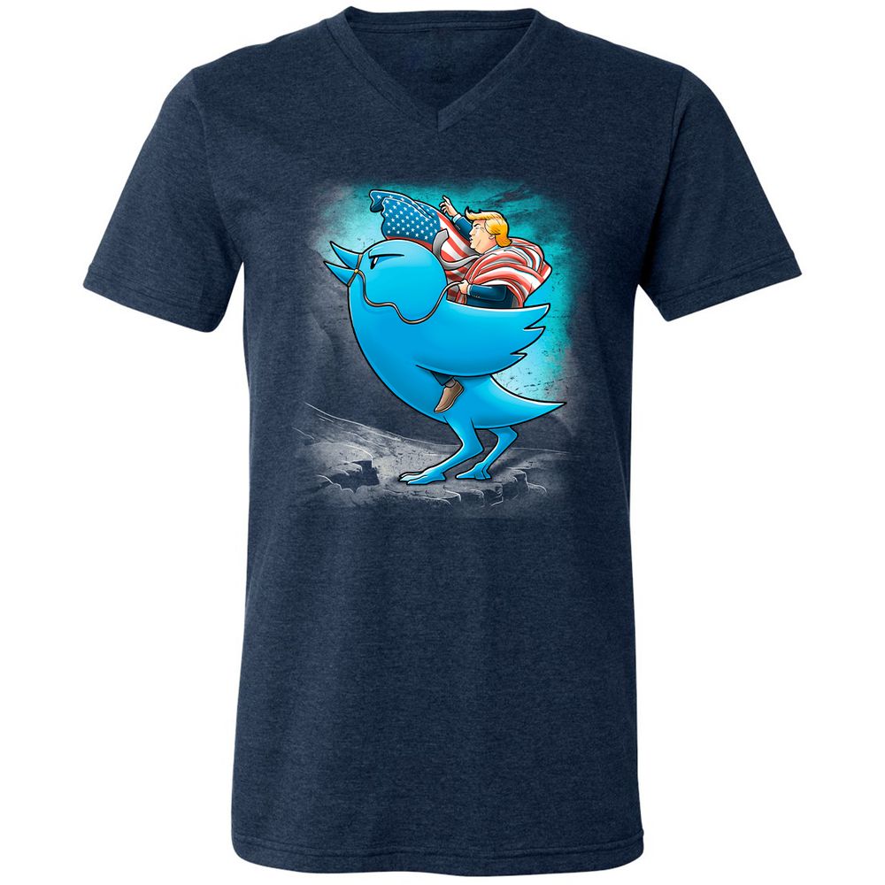 Unisex V-Neck T-Shirt - H519J8C6 - Heather Navy - 15