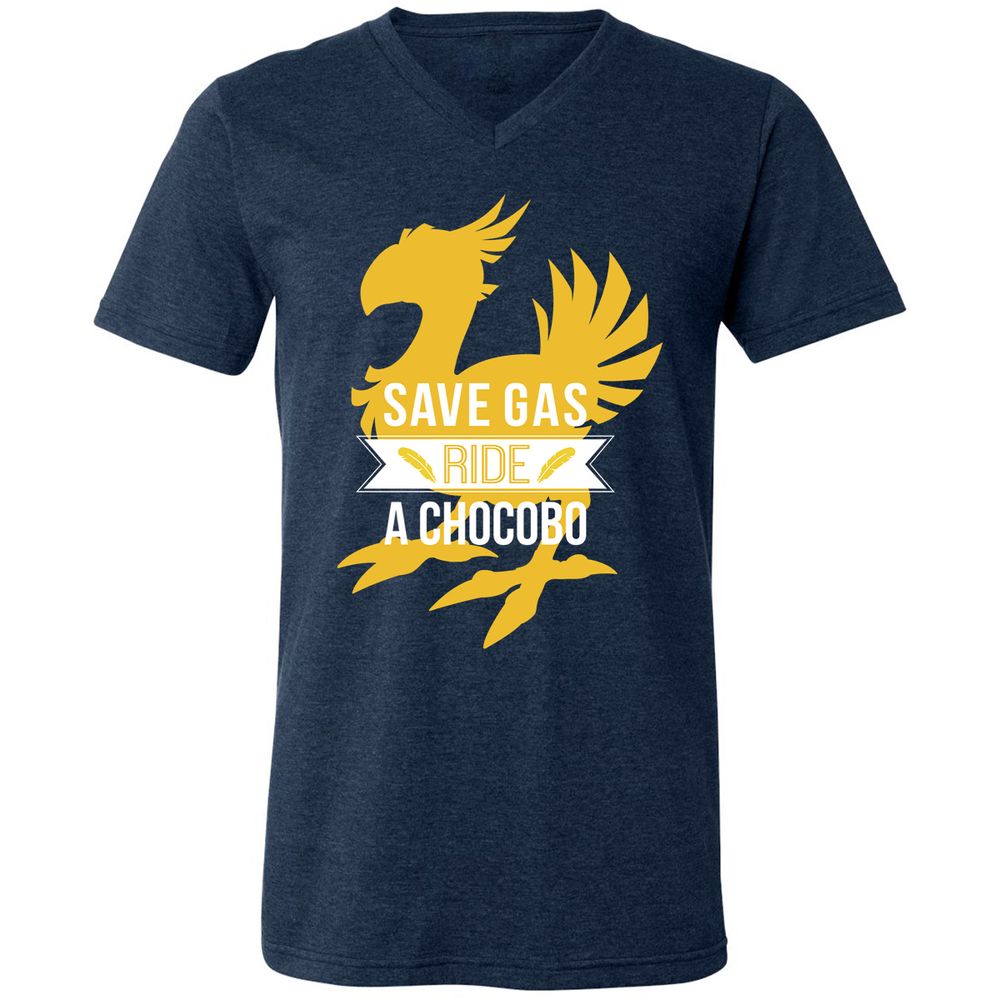 Unisex V-Neck T-Shirt - 7GPKDMGA - Heather Navy - 15