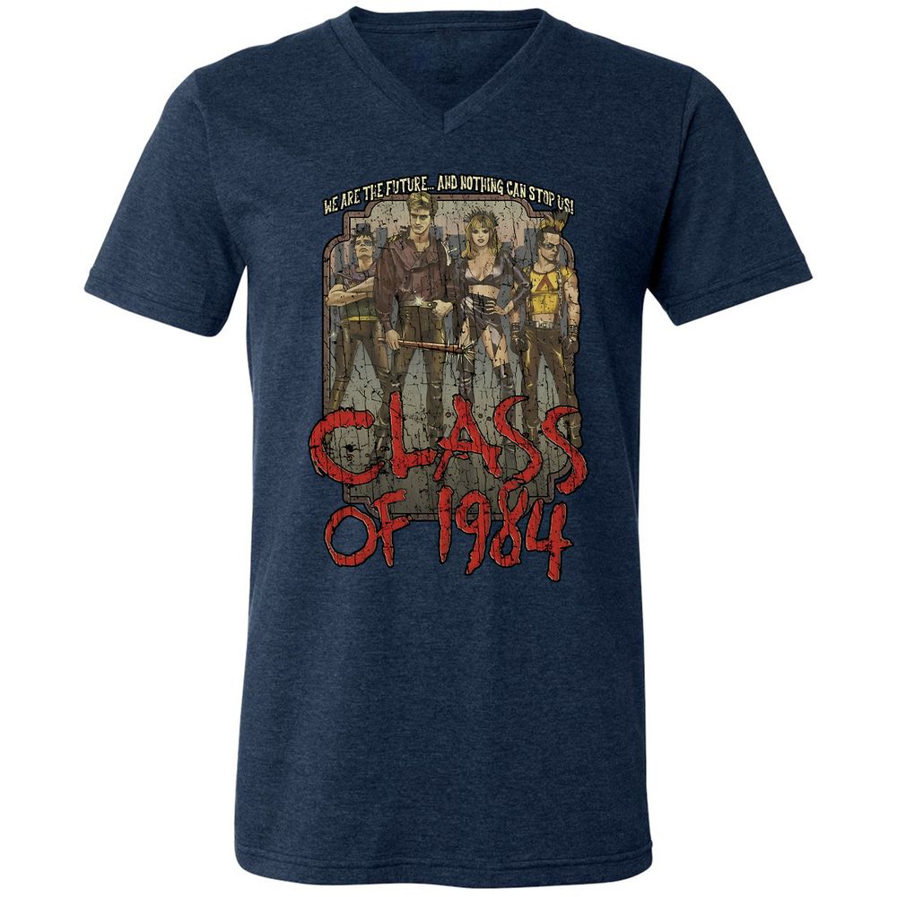 Unisex V-Neck T-Shirt - B639CDA3 - Heather Navy - 15