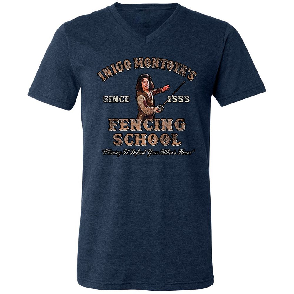 Unisex V-Neck T-Shirt - QYSCE93S - Heather Navy - 15