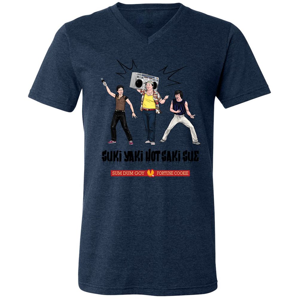 Unisex V-Neck T-Shirt - 5M8HTKHM - Heather Navy - 15