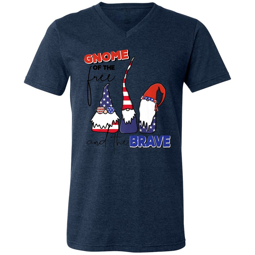 Unisex V-Neck T-Shirt - K89GRAUJ - Heather Navy - 15