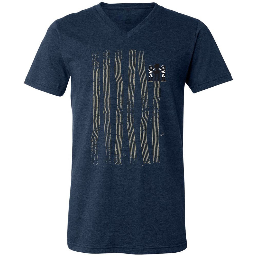 Unisex V-Neck T-Shirt - C5UD6S76 - Heather Navy - 15