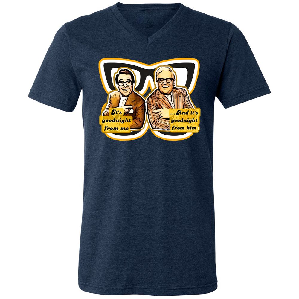 Unisex V-Neck T-Shirt - RTQX299C - Heather Navy - 15