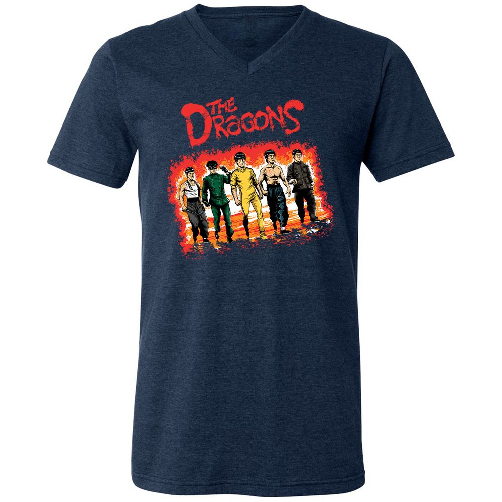 Unisex V-Neck T-Shirt - 2NK7CQP1 - Heather Navy - 15