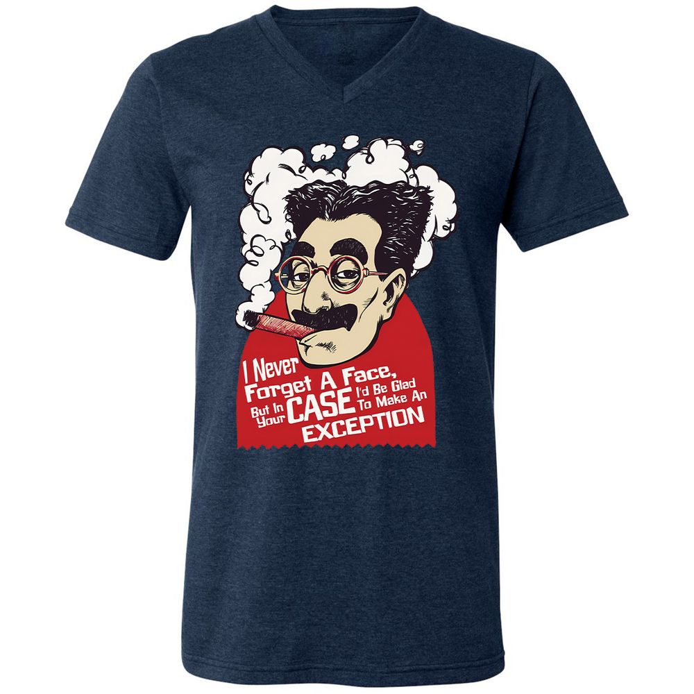 Unisex V-Neck T-Shirt - A34NAK4N - Heather Navy - 15