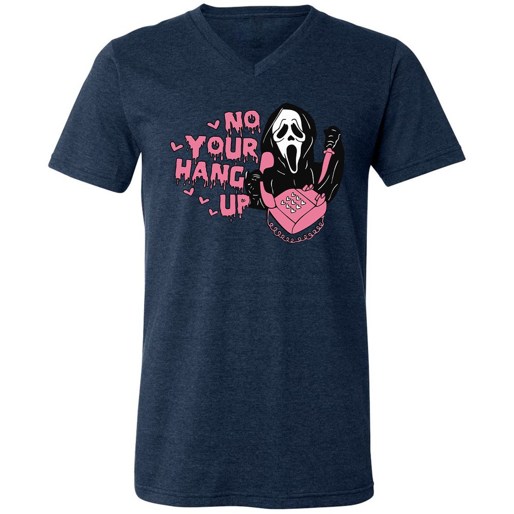 Unisex V-Neck T-Shirt - J9M7CK15 - Heather Navy - 15