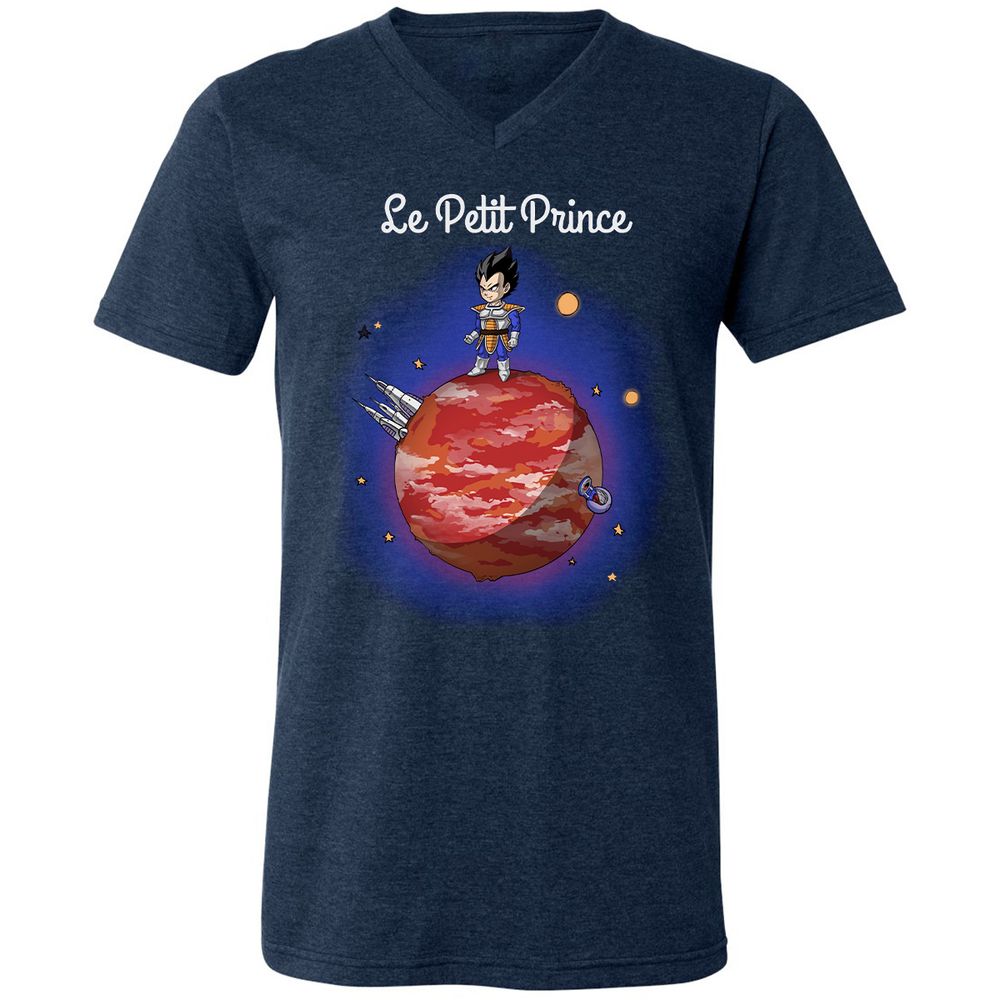 Unisex V-Neck T-Shirt - RBPQYT1S - Heather Navy - 15