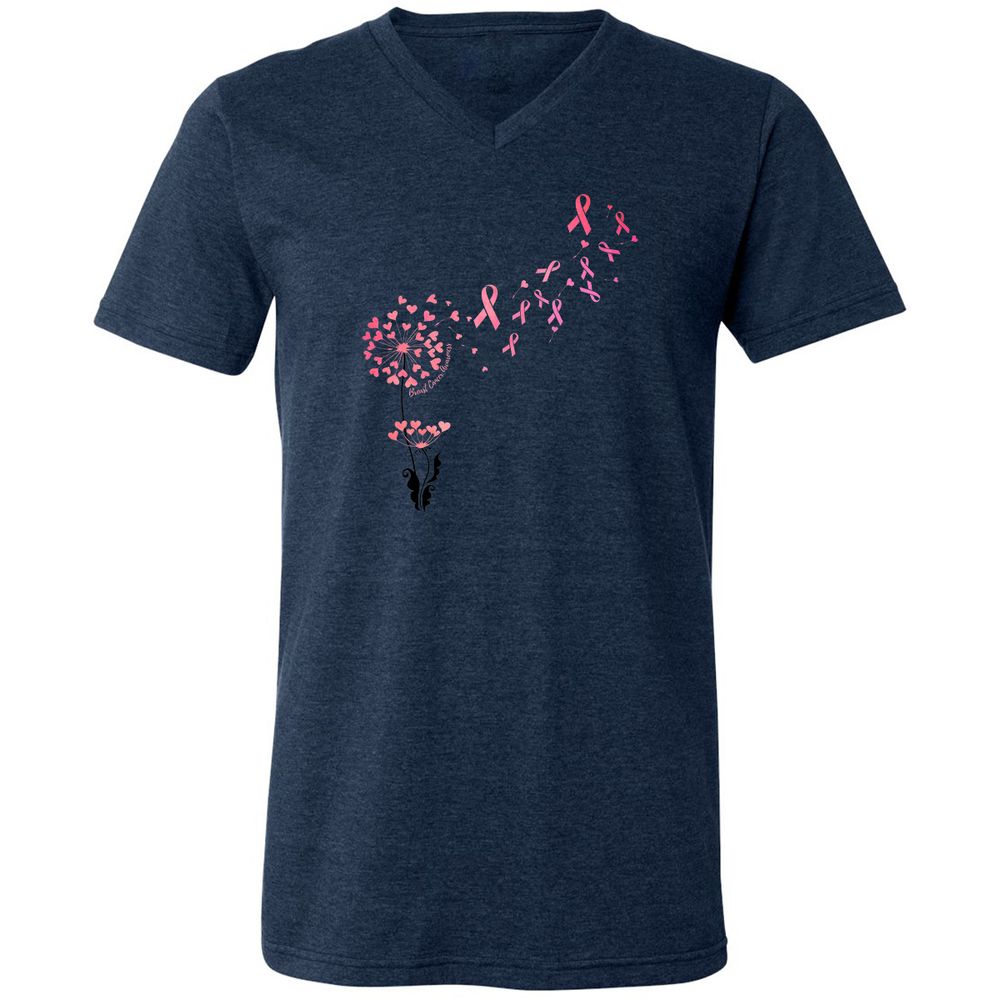 Unisex V-Neck T-Shirt - 7TV9PNH8 - Heather Navy - 15