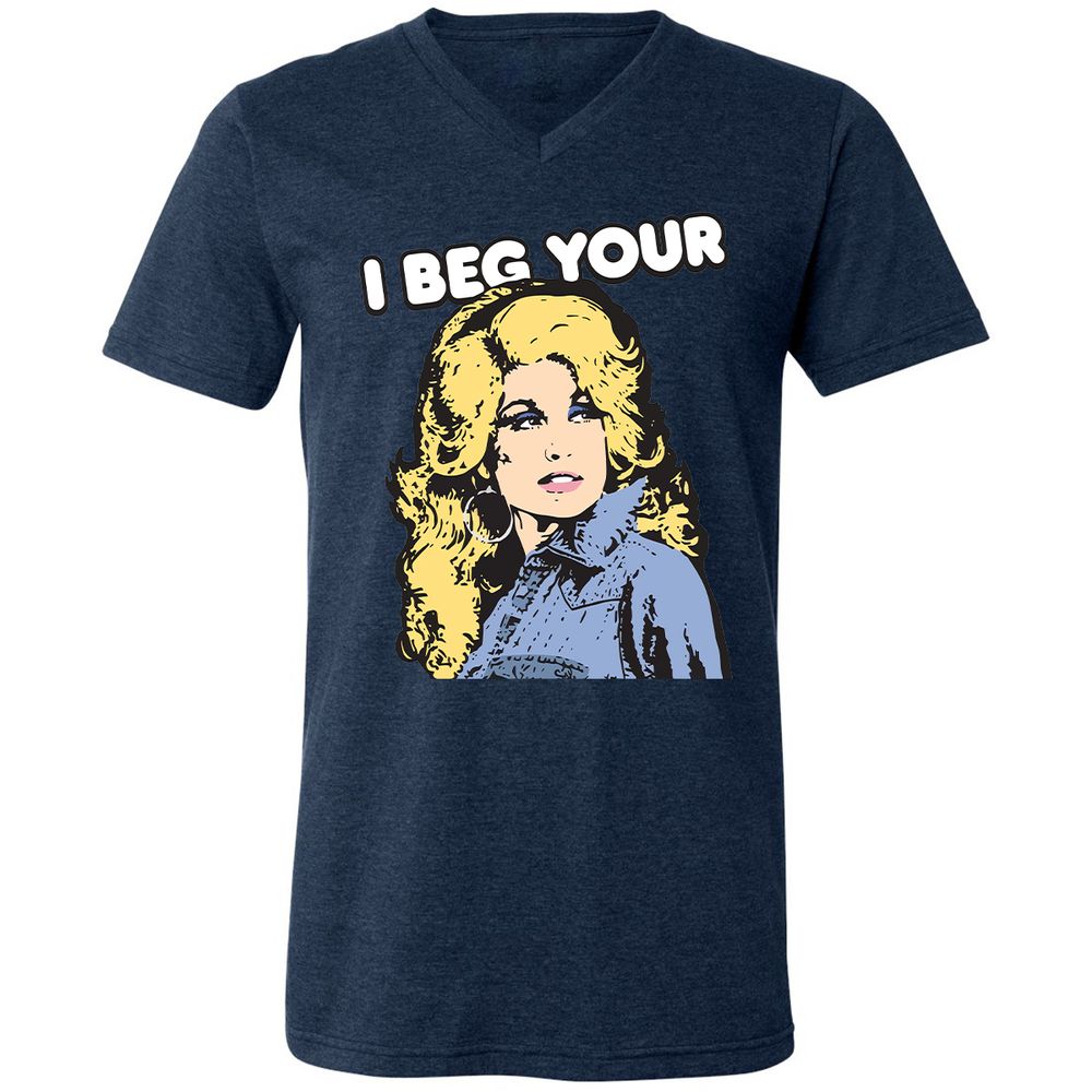 Unisex V-Neck T-Shirt - 4PENAXWA - Heather Navy - 15