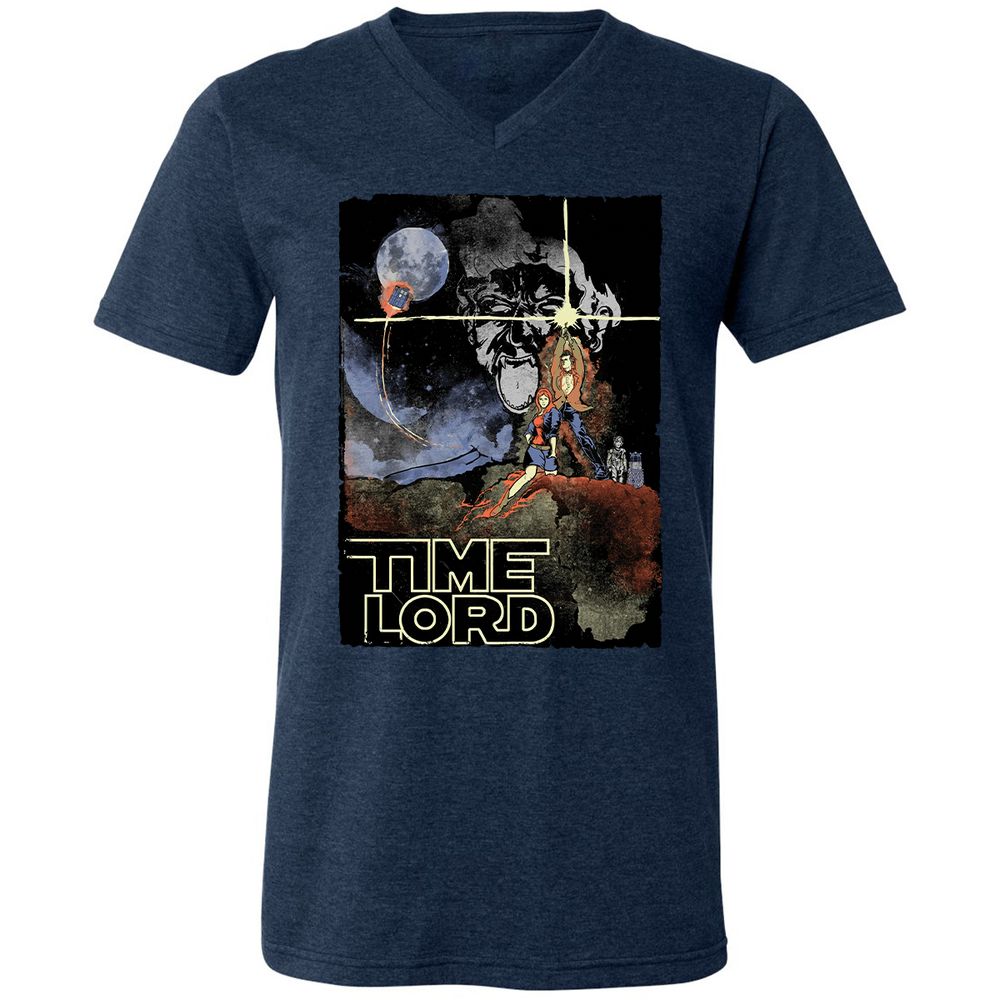 Unisex V-Neck T-Shirt - YR427ZBU - Heather Navy - 15