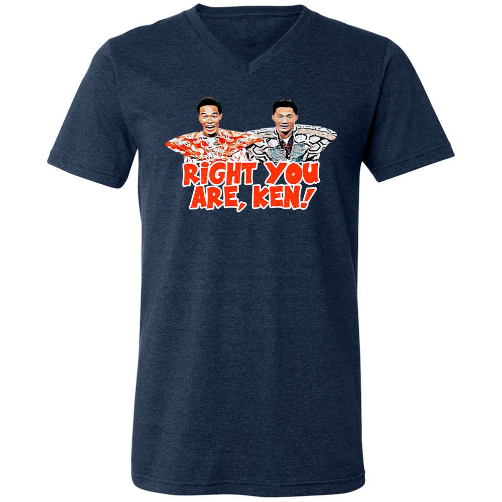 Unisex V-Neck T-Shirt - BMT948TH - Heather Navy - 15