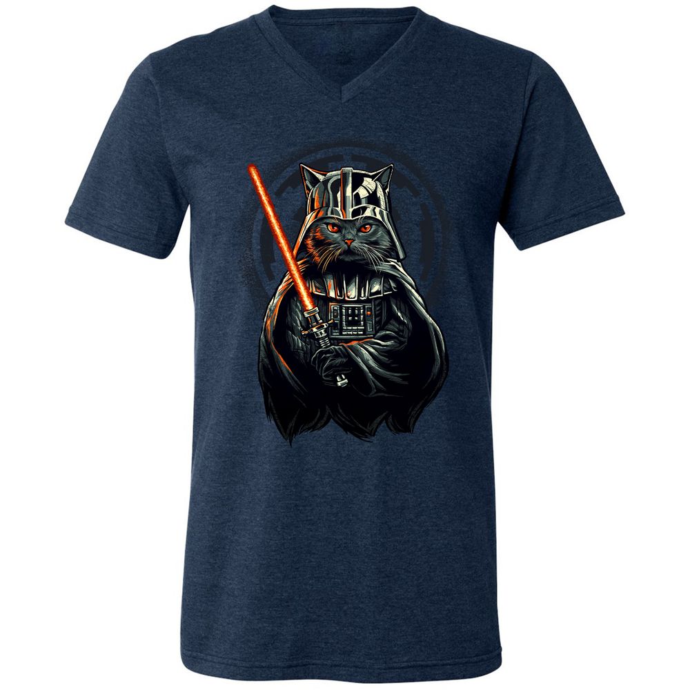 Unisex V-Neck T-Shirt - TE8RQSGW - Heather Navy - 15