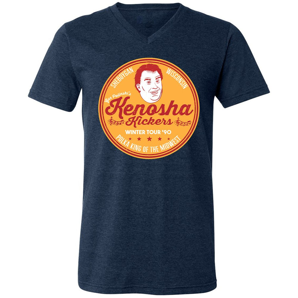Unisex V-Neck T-Shirt - 7LBLD2CJ - Heather Navy - 15