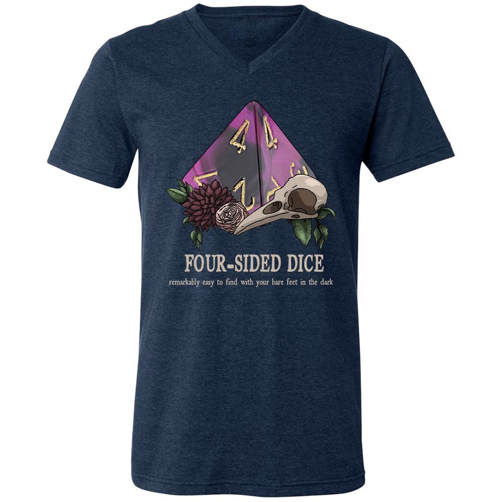 Unisex V-Neck T-Shirt - C1PYPELY - Heather Navy - 15