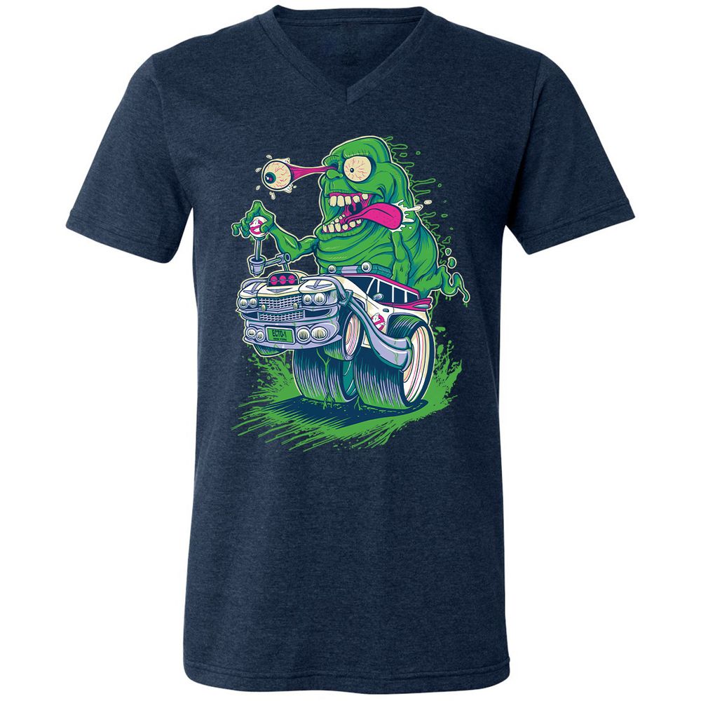 Unisex V-Neck T-Shirt - UR56R44M - Heather Navy - 15