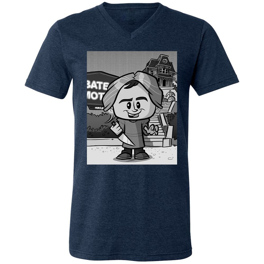 Unisex V-Neck T-Shirt - HRLF54QN - Heather Navy - 15