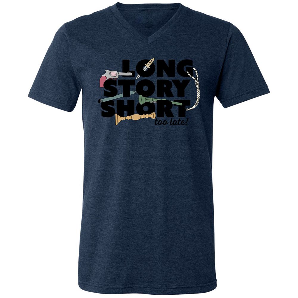 Unisex V-Neck T-Shirt - 11D8ZMA8 - Heather Navy - 15