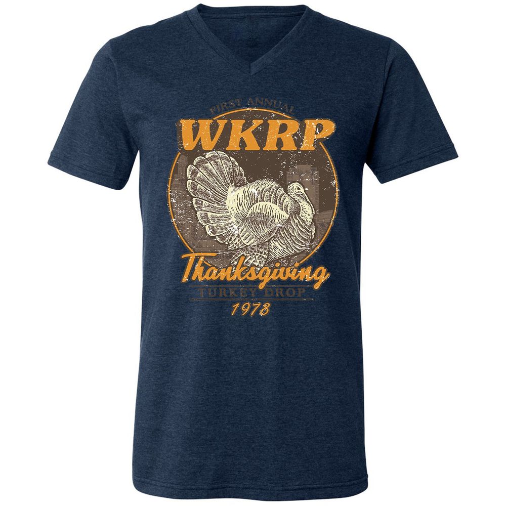 WKRP Turkey Drop - Heather Navy - 15