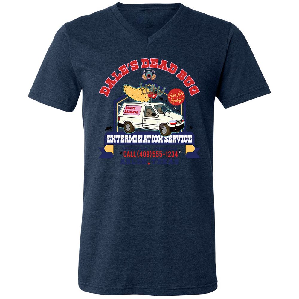 Unisex V-Neck T-Shirt - H8UVTYSC - Heather Navy - 15