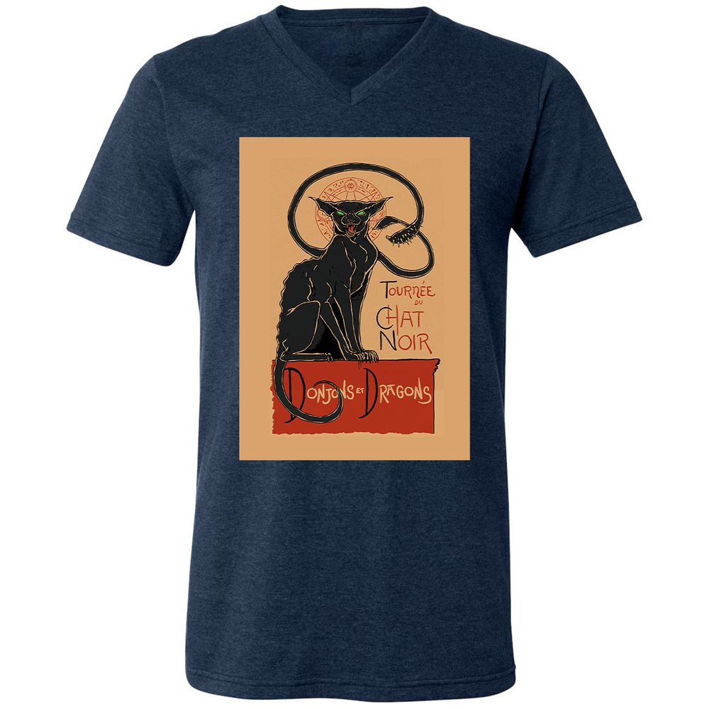 Unisex V-Neck T-Shirt - TVKTD76Q - Heather Navy - 15