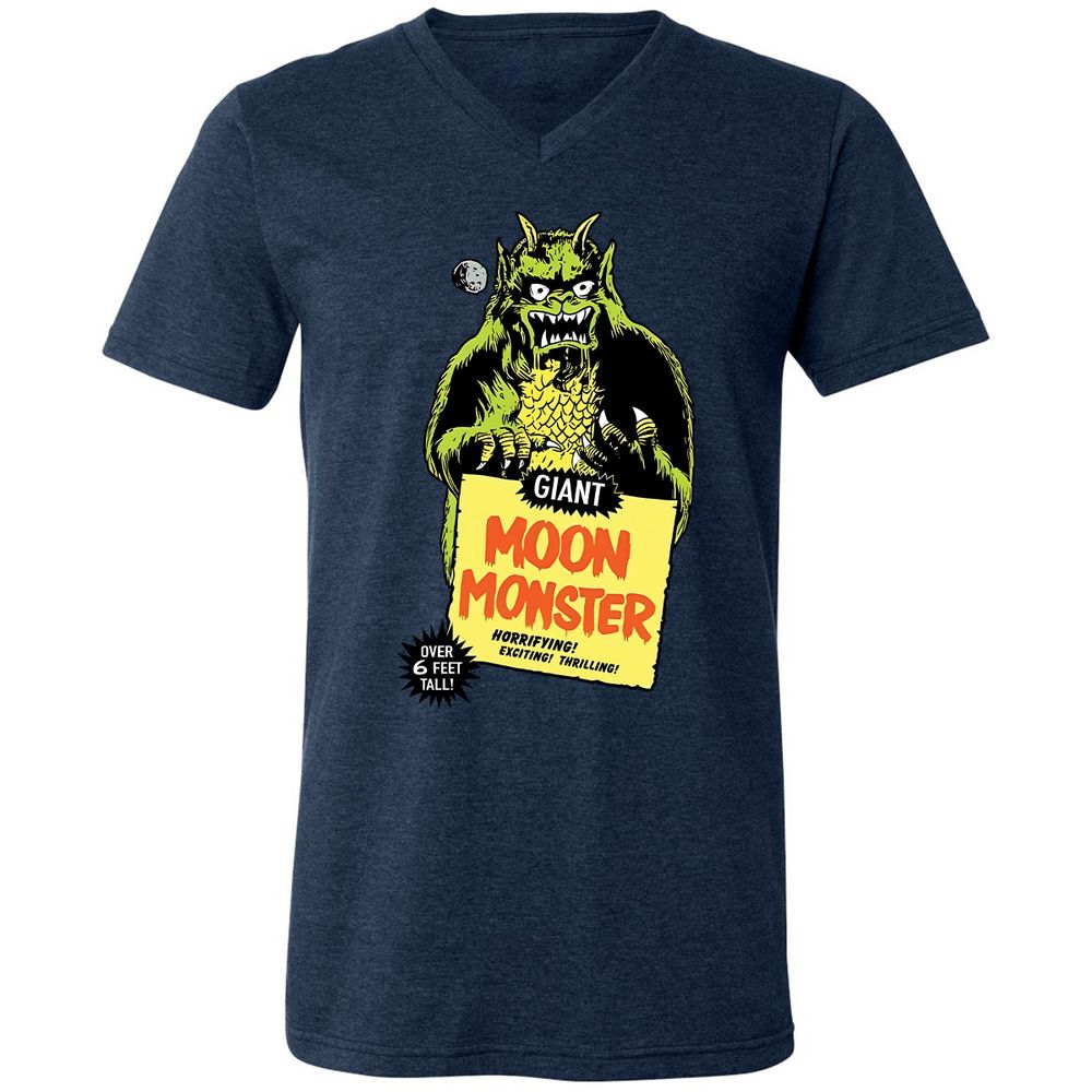 Unisex V-Neck T-Shirt - QU549D3W - Heather Navy - 15