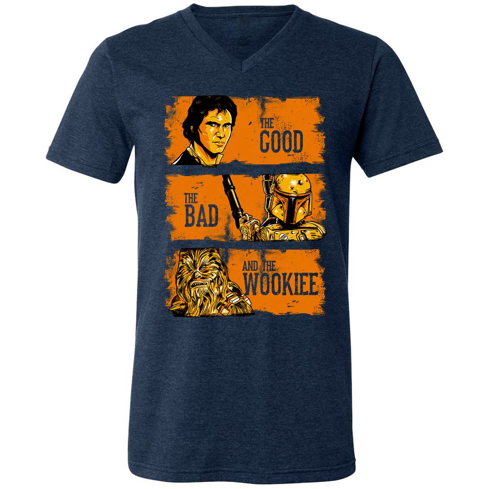 Unisex V-Neck T-Shirt - MR1DTZ7B - Heather Navy - 15