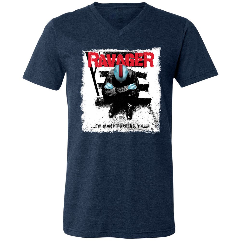 Unisex V-Neck T-Shirt - N2ZEES4V - Heather Navy - 15