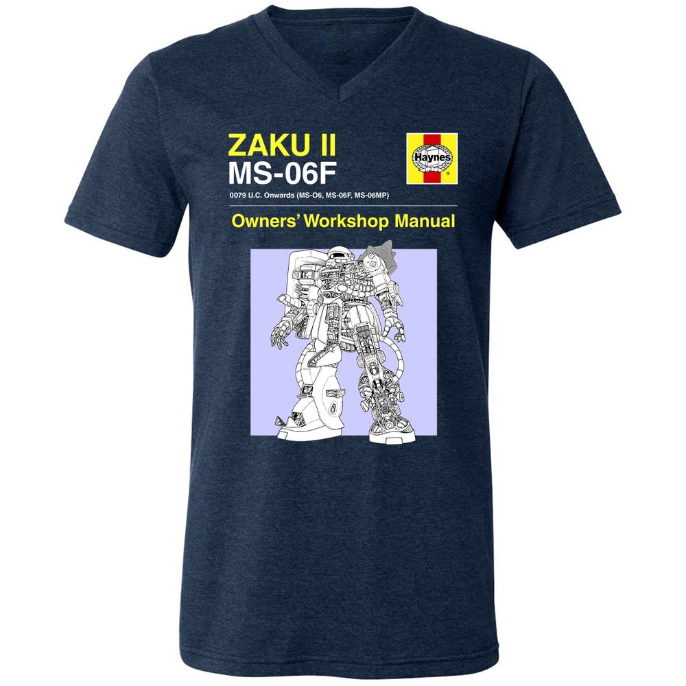 Unisex V-Neck T-Shirt - KGRD4GTQ - Heather Navy - 15