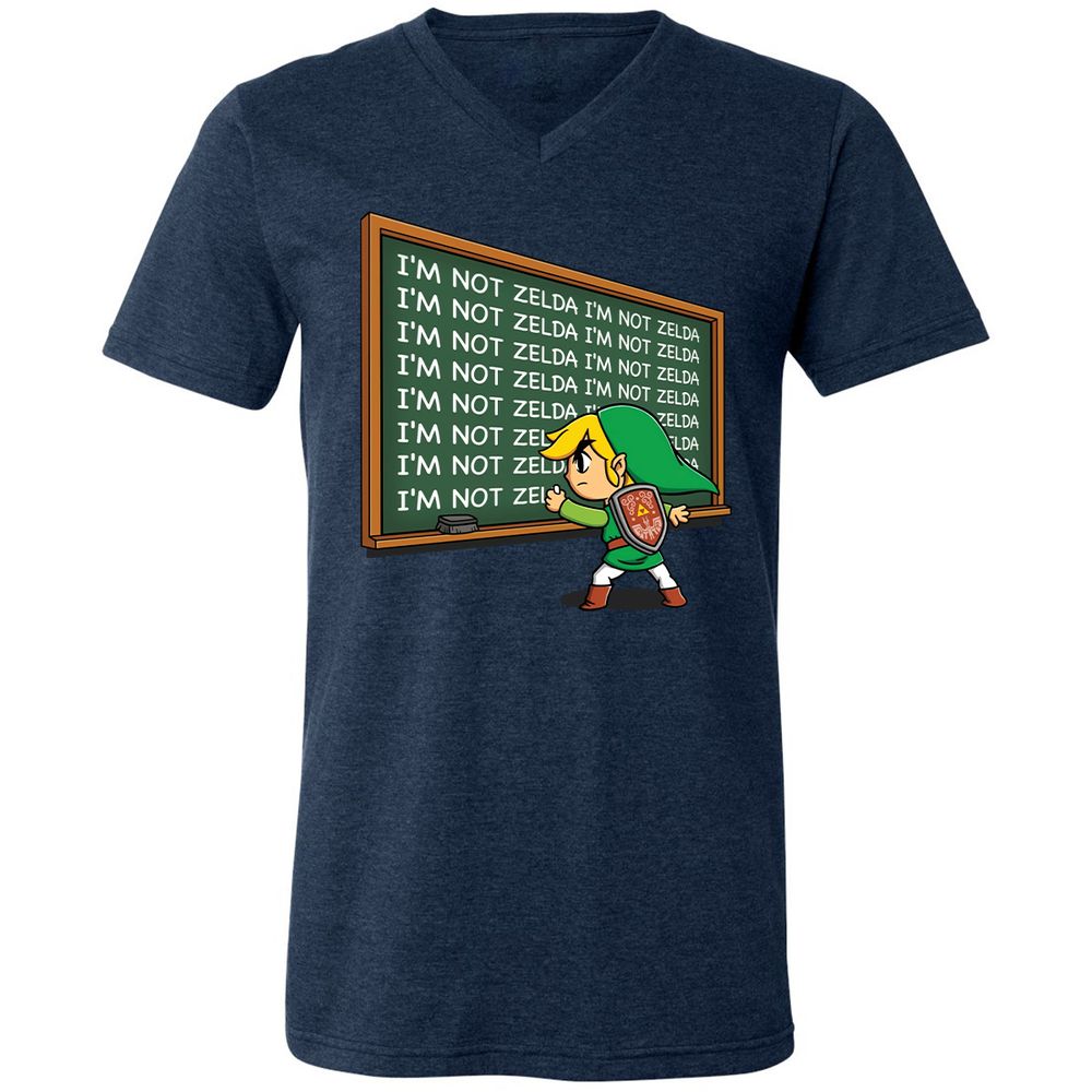 Unisex V-Neck T-Shirt - WUZE867H - Heather Navy - 15