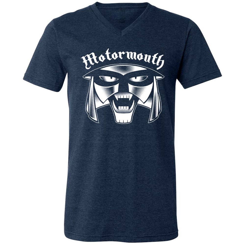 Unisex V-Neck T-Shirt - EGYZQ5KJ - Heather Navy - 15
