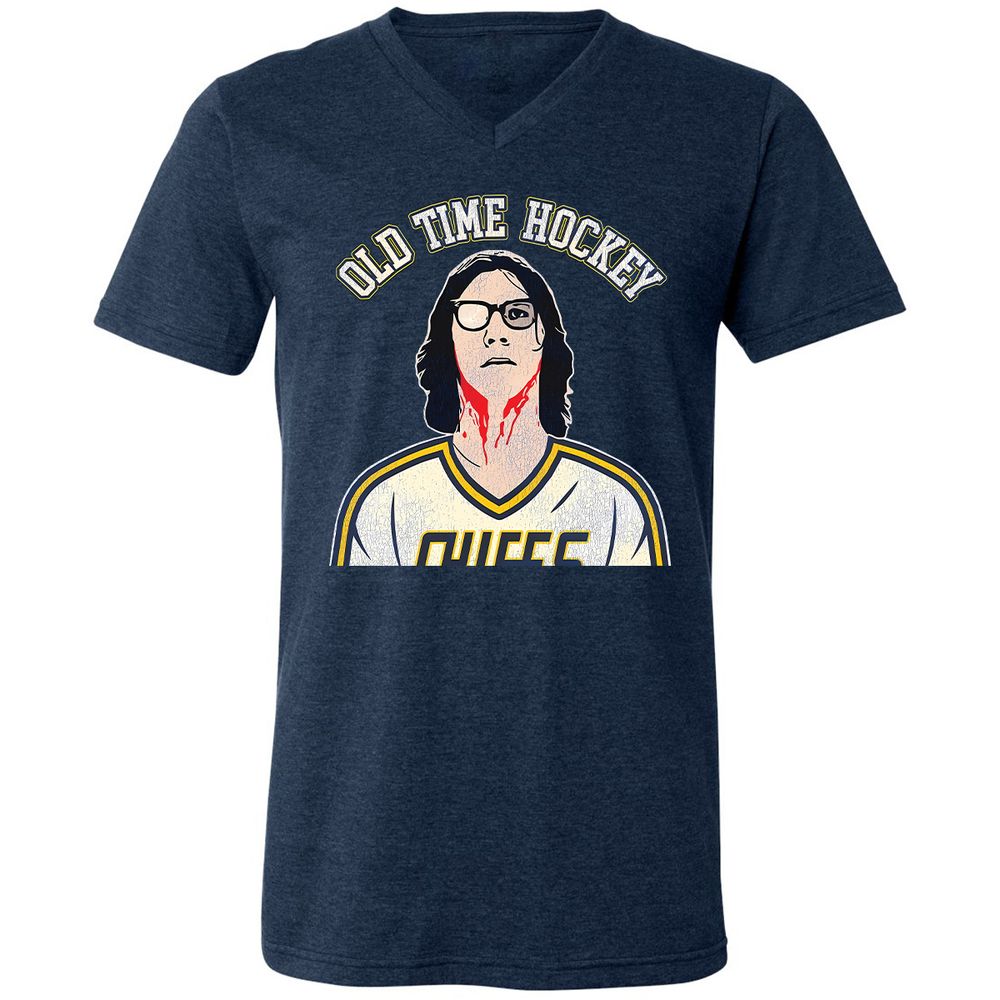 Unisex V-Neck T-Shirt - Y2W9GMUV - Heather Navy - 15