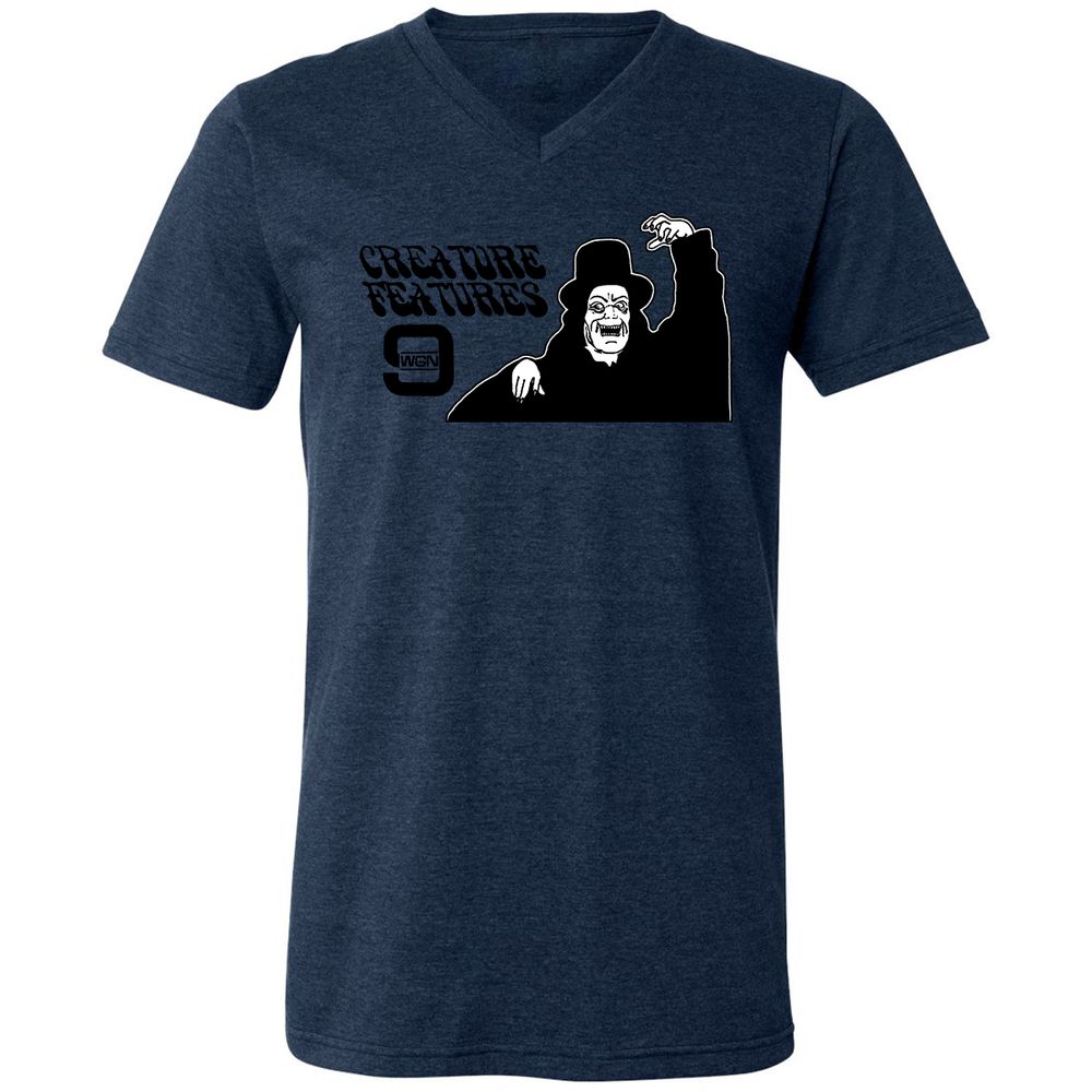 Unisex V-Neck T-Shirt - GYKBTRAL - Heather Navy - 15