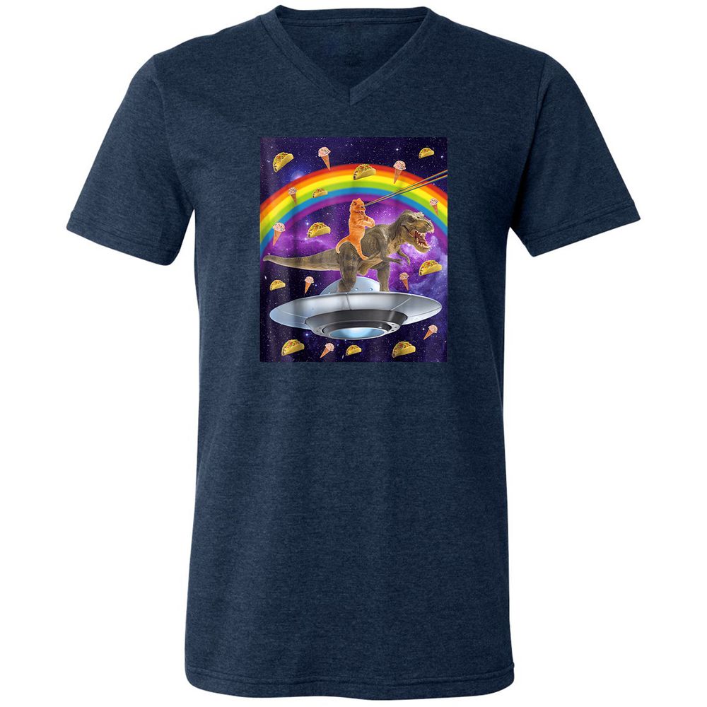 Unisex V-Neck T-Shirt - NL14CKS9 - Heather Navy - 15