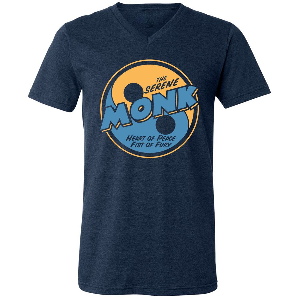 Unisex V-Neck T-Shirt - BKP4ZZKN - Heather Navy - 15