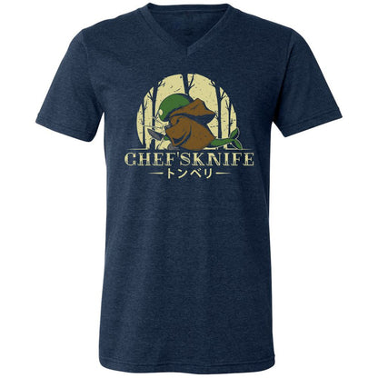 Unisex V-Neck T-Shirt - YK2MSPPX - Heather Navy - 15