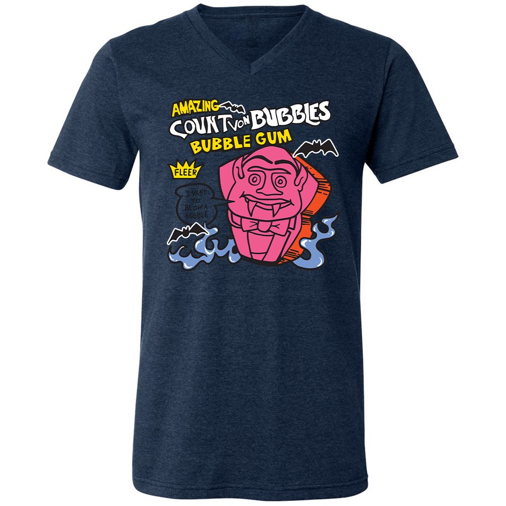 Unisex V-Neck T-Shirt - M7GB3AB6 - Heather Navy - 15