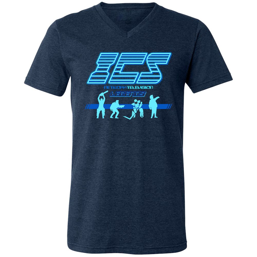 Unisex V-Neck T-Shirt - ZHTF1BC5 - Heather Navy - 15