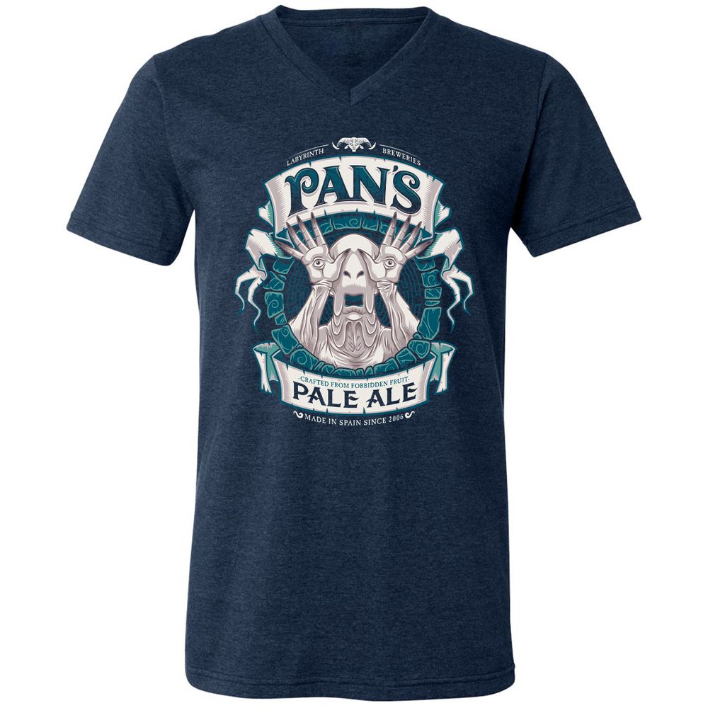 Unisex V-Neck T-Shirt - B3F1QH6T - Heather Navy - 15