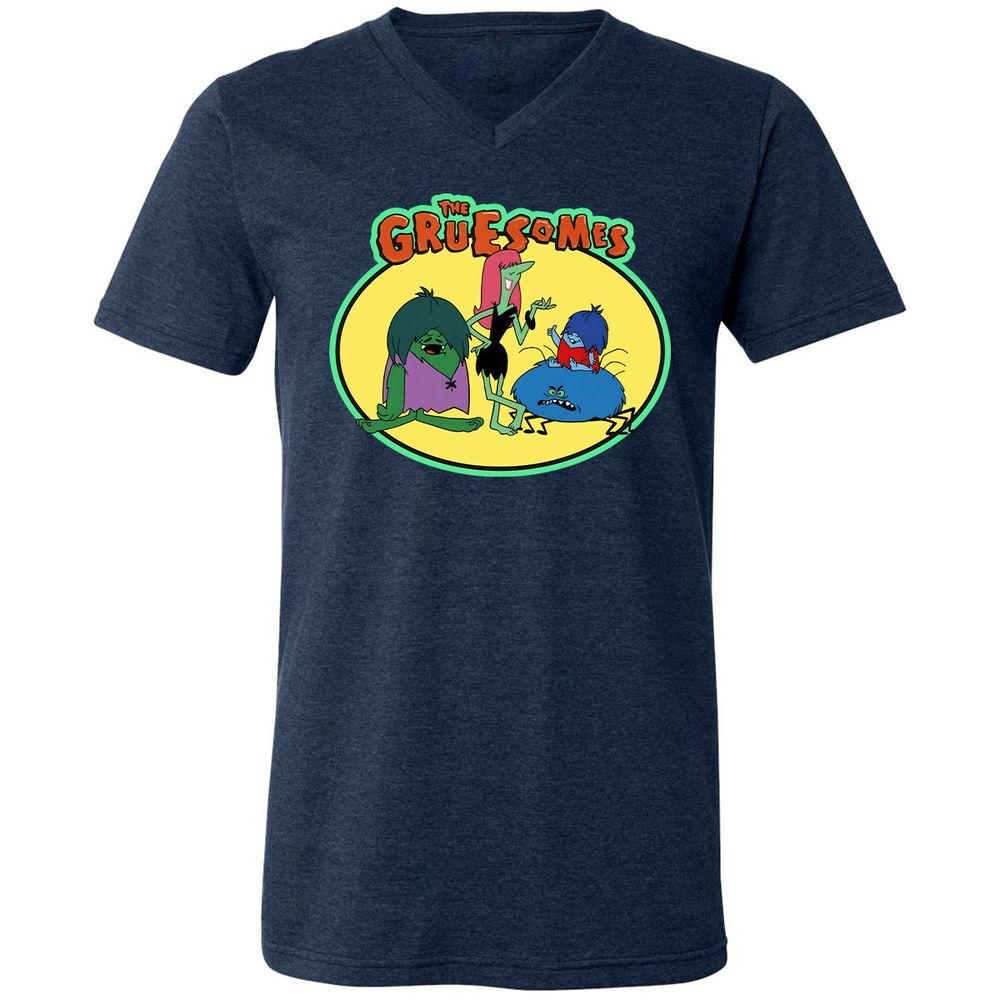 Unisex V-Neck T-Shirt - K2GAH2UV - Heather Navy - 15