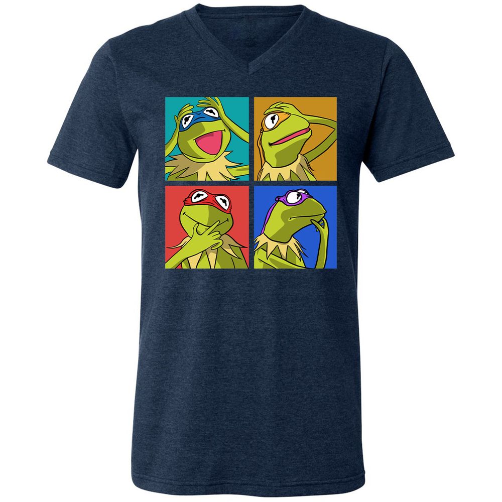 Unisex V-Neck T-Shirt - AVP34FVM - Heather Navy - 15