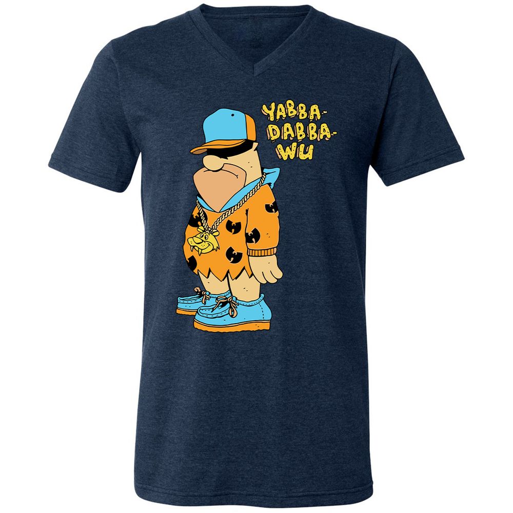 Unisex V-Neck T-Shirt - NDN6N58F - Heather Navy - 15