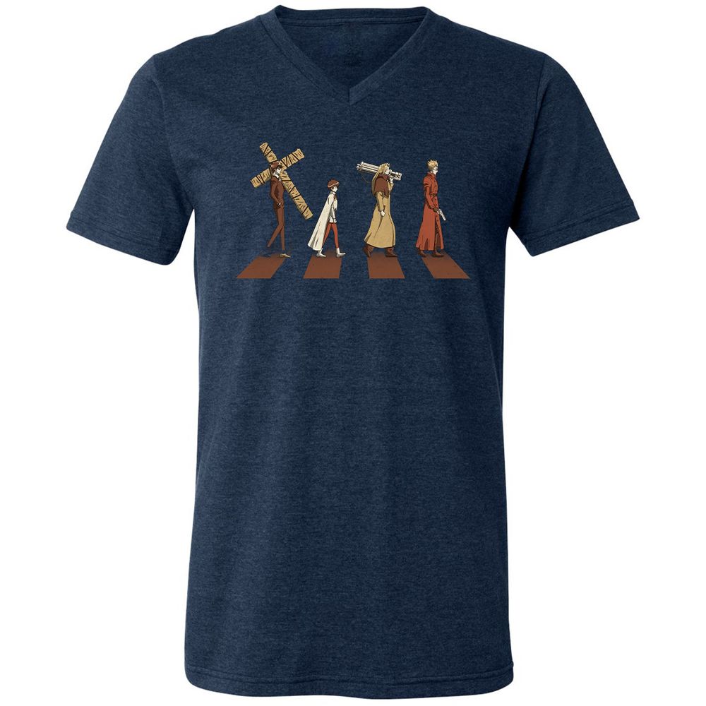 Unisex V-Neck T-Shirt - FL451L83 - Heather Navy - 15