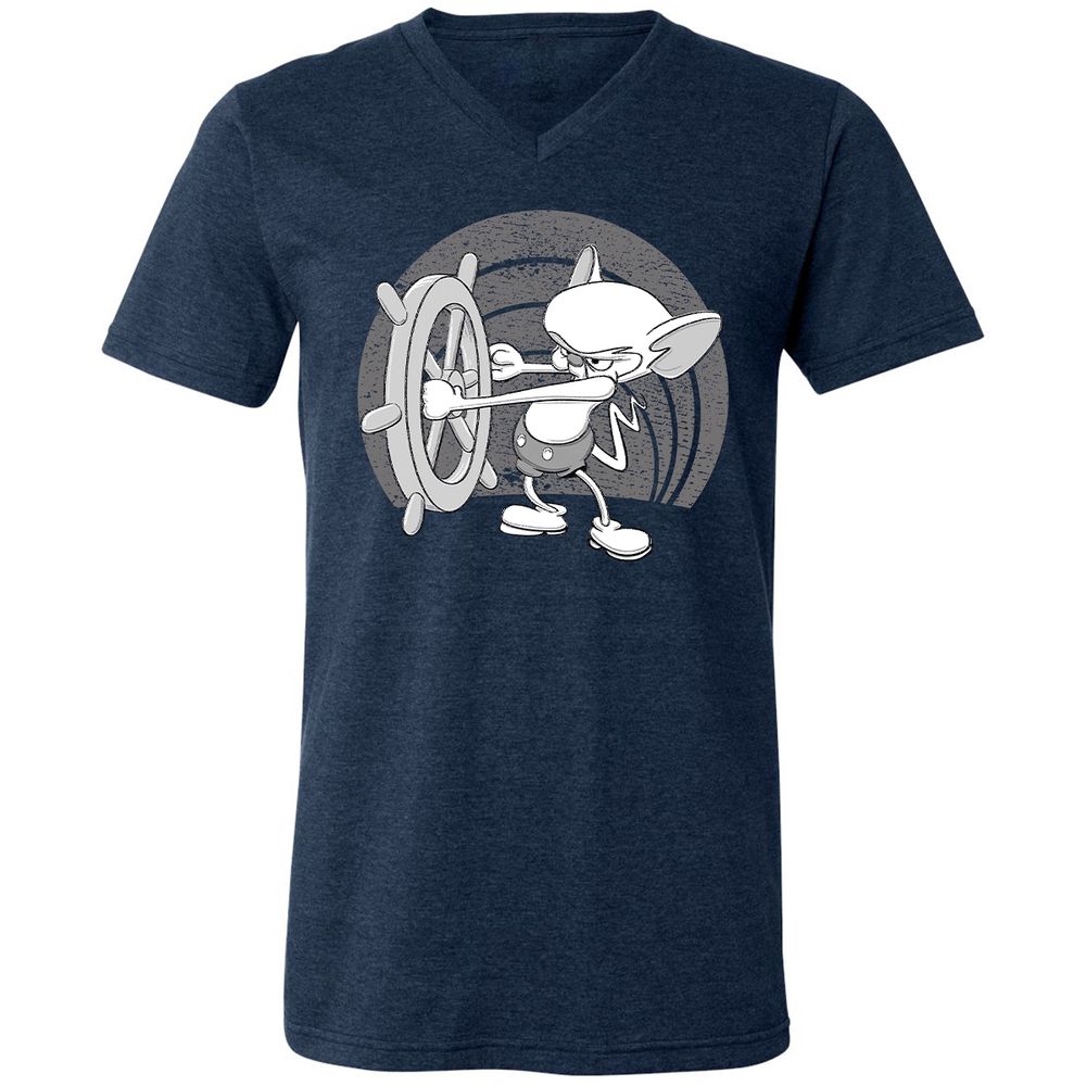 Unisex V-Neck T-Shirt - S1ASR1KT - Heather Navy - 15